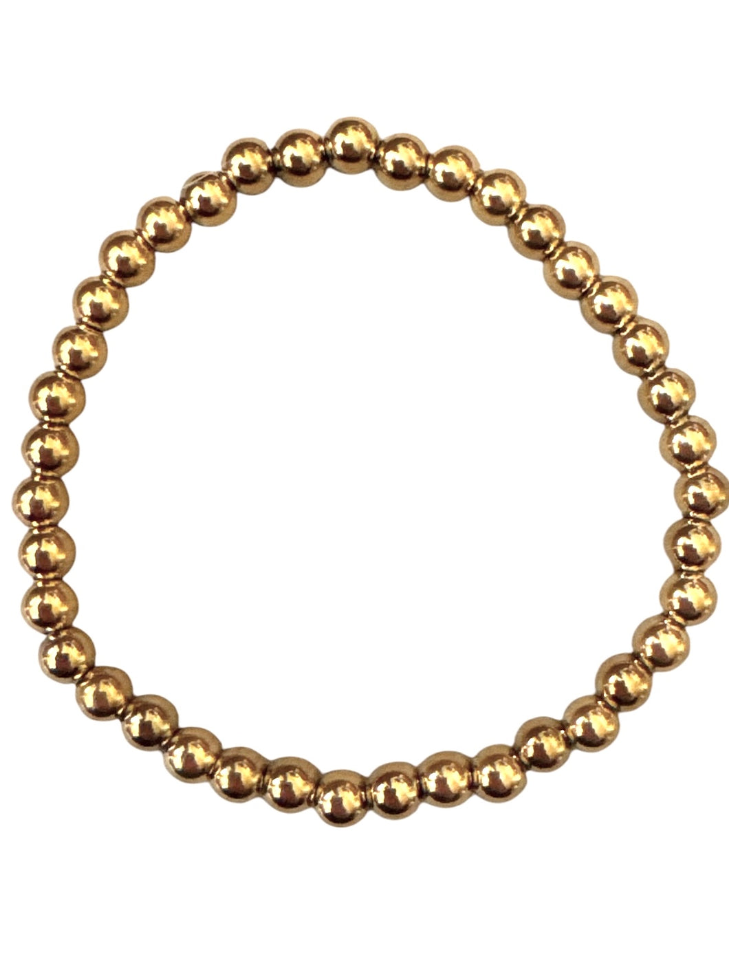 5mm  Elastic Gold Ball Bracelet