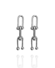 Load image into Gallery viewer, Josie Silver Link Drop Earrings
