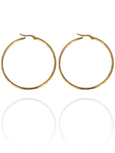 Load image into Gallery viewer, Thin Eden XL Hoops Gold 60mm
