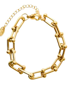 Josie U Link Bracelet Gold