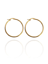Load image into Gallery viewer, Thin Eden Medium Hoops Gold
