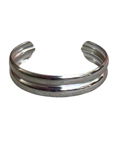 Double Row Silver Cuff