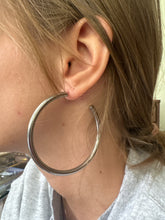 Load image into Gallery viewer, Extra Large Zoie Hoops Silver
