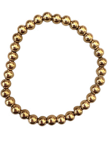 6mm Elastic Gold Ball Bracelet