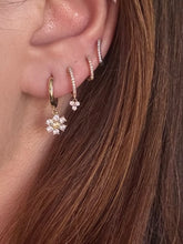 Load image into Gallery viewer, Ninon Flower Drop Earrings White | Gold Plated 925 Sterling Silver
