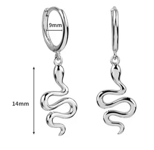 Plain Snake Drops Silver | 925 Sterling Silver