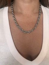 Load image into Gallery viewer, 8mm Chunky Kelsi Rope Necklace Silver
