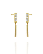 Load image into Gallery viewer, Ellie Gold Bar Drops | Gold Plated 925 Sterling Silver
