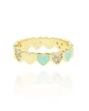 Load image into Gallery viewer, Heart You Ring Mint | Gold Plated 925 Sterling Silver
