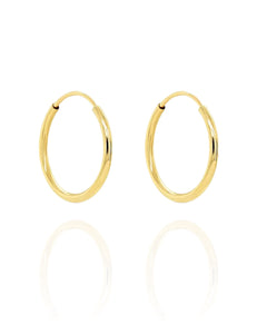 Nolan Hoops Gold 12mm | Gold Plated 925 Sterling Silver