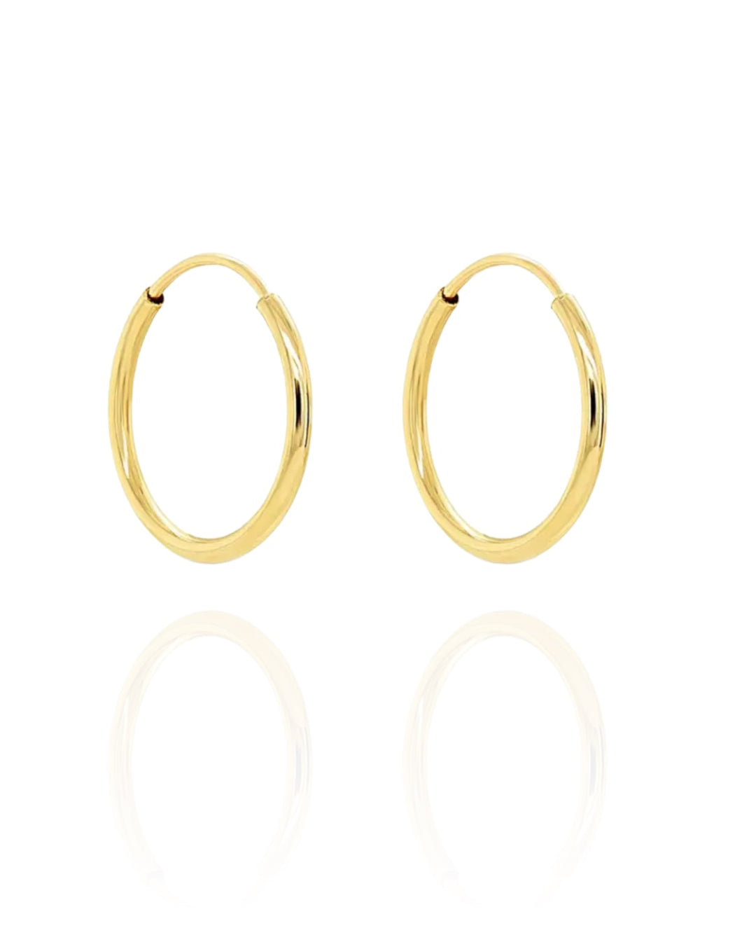 Nolan Hoops Gold 12mm | Gold Plated 925 Sterling Silver