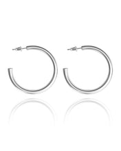 Load image into Gallery viewer, Extra Large Zoie Hoops Silver
